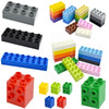 Collection de grands blocs de construction colorés et de formes variées pour enfants, rectangulaires, carrés et irréguliers