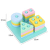 Wooden Shape Sorter & Stacking Toy for Toddlers