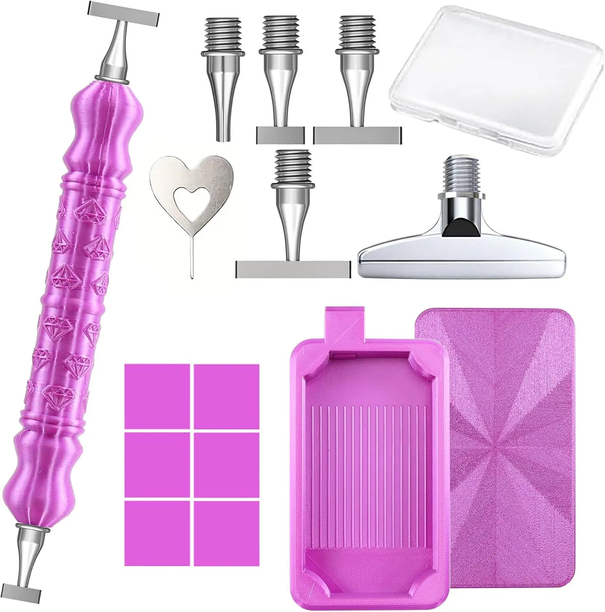 Diamond Painting Pen Set with Interchangeable Tips and Tray