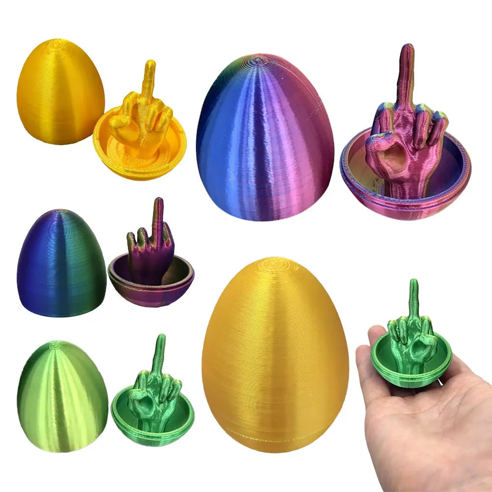Novelty Middle Finger Easter Egg Desk Figurine