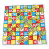 A colorful Snakes and Ladders board game featuring a grid with numbered squares and winding paths.