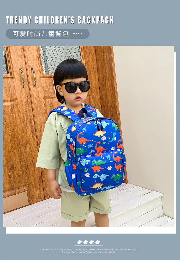 Dinosaur Print Kids Backpack for Kindergarten & School
