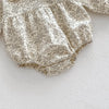 Baby Girls Lace-Trim Cotton Romper with Floral Details
