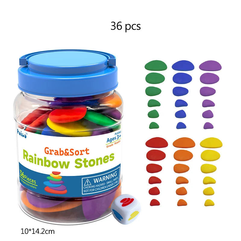 Montessori Light Table Sorting Blocks for Sensory Learning