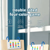 A wooden double-sided four-color game featuring shapes and symbols for early childhood cognition.