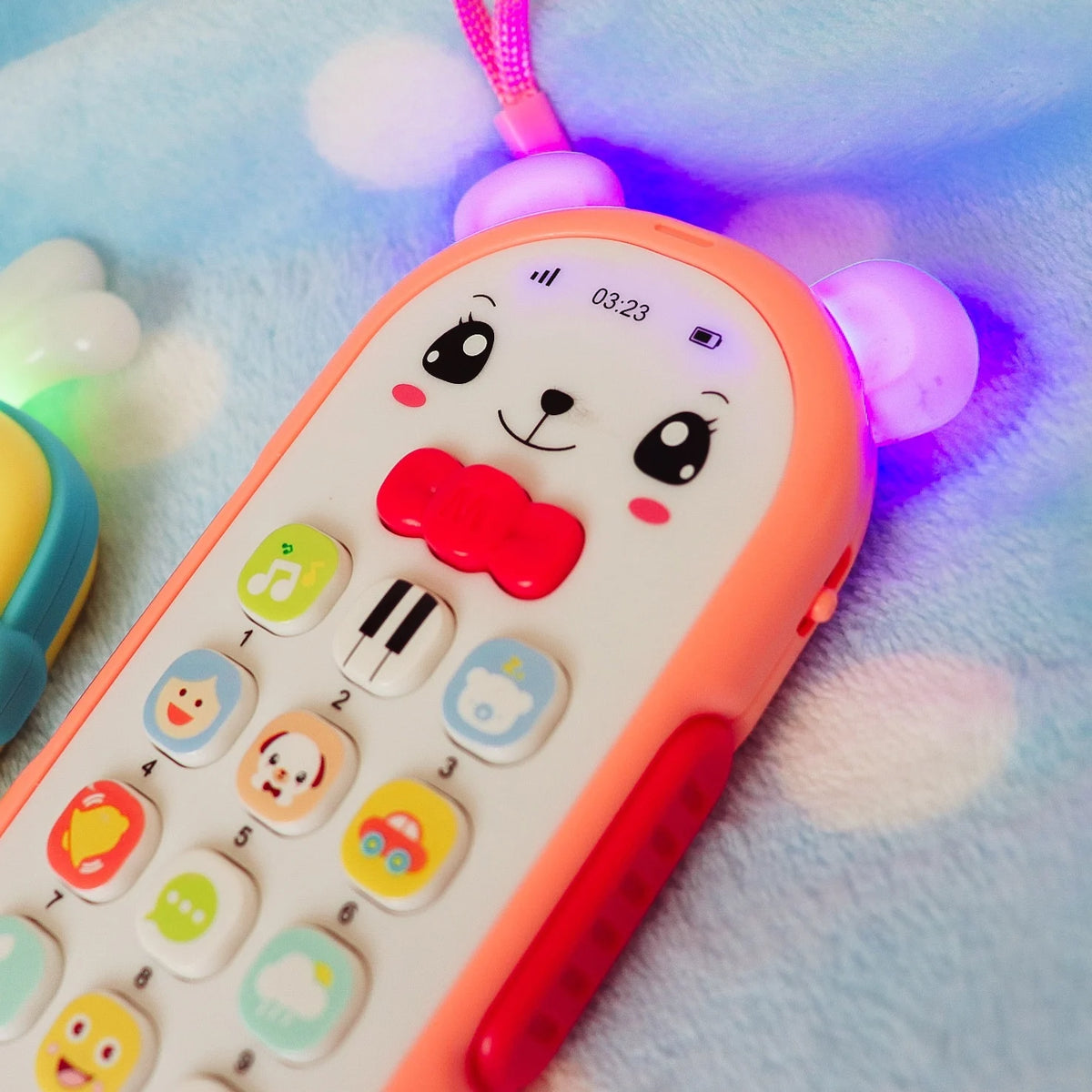 Musical Baby Phone Toy with Teether, Lights & Sounds