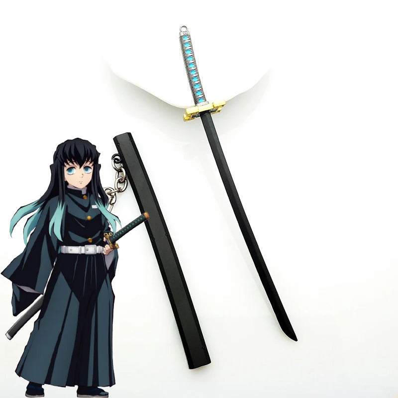 Metal Demon Slayer Katana Replica – Tanjiro Inspired Mini Samurai Sword
