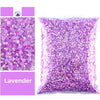 Purple glitter resin rhinestones in a pillow bag for crafts and DIY projects