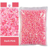 Bag of dark pink AB-coated flat back resin rhinestones for crafts and DIY projects