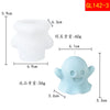 A light blue silicone ghost mold used for making candles and DIY crafts.