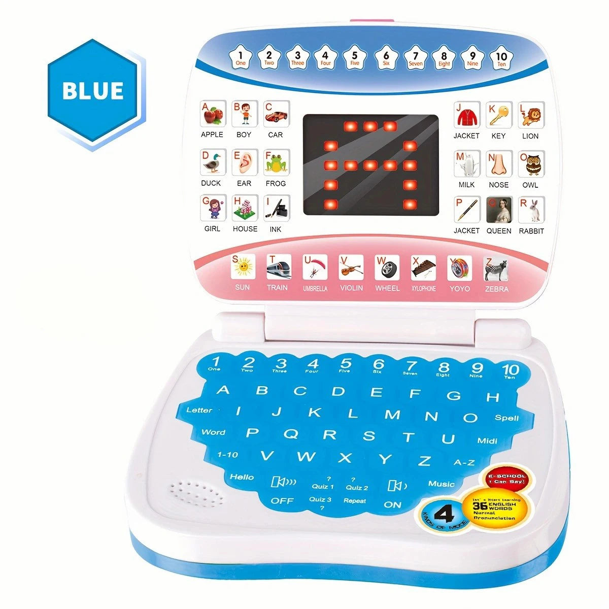 Interactive Learning Computer Toy for Kids with Music & Games