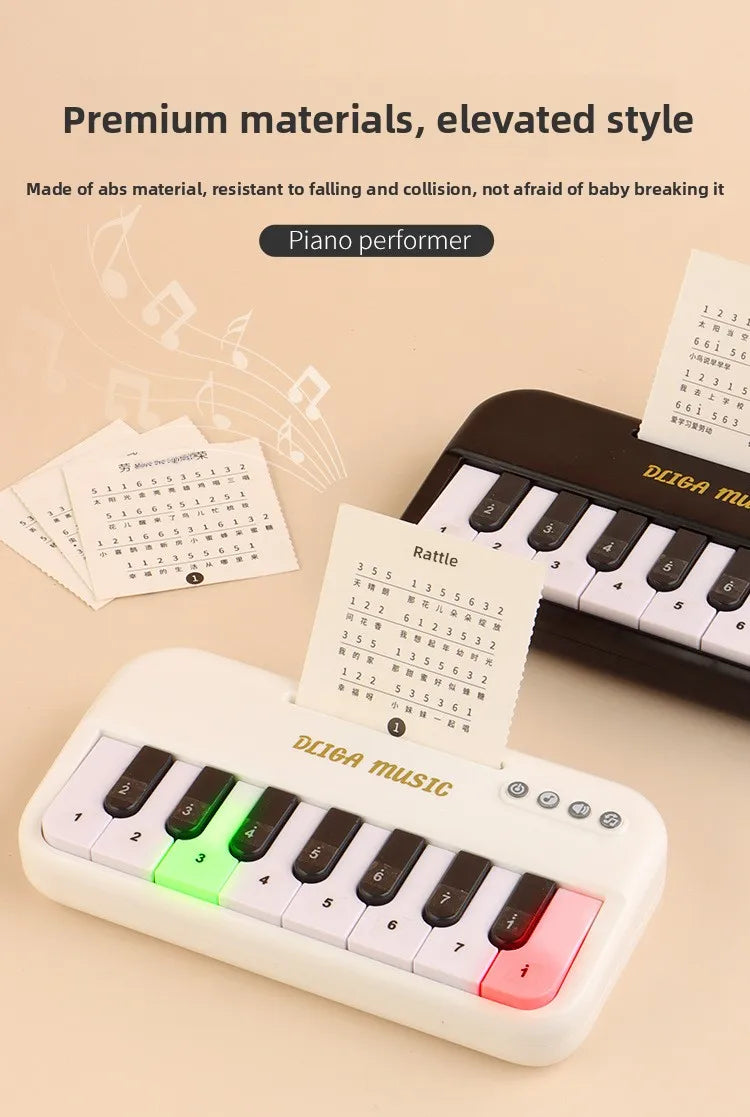 Mini Electronic Keyboard Piano with Light Effects for Kids