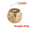 Solid Brass Gold Dice Set – 15mm Hand-Polished Game Dice