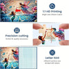 A set of jigsaw puzzles and a letter hint demonstrating precision cutting and 1:1 HD printing for decorative cards.