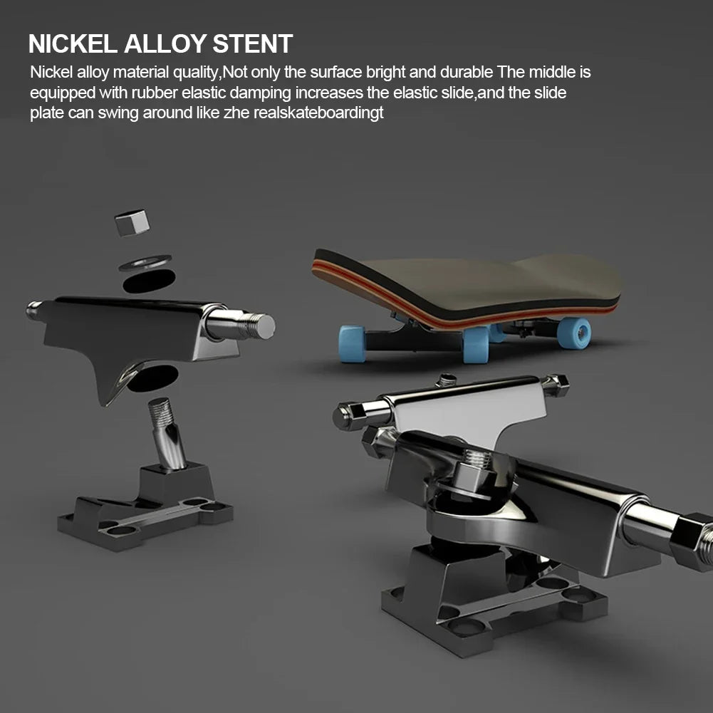 Wooden Finger Skateboard with Professional Trucks