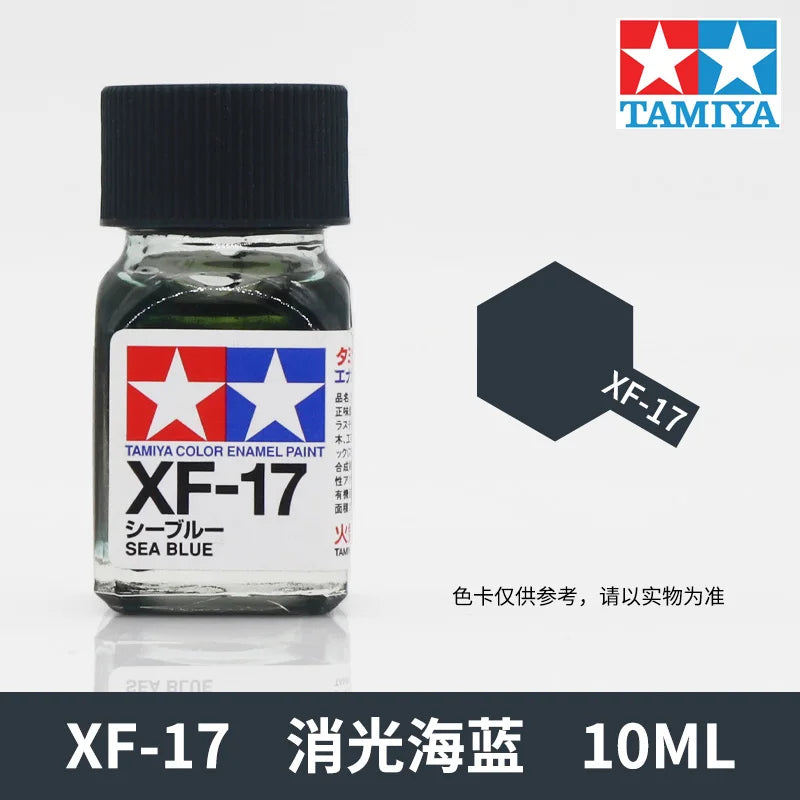 Tamiya XF-17 Sea Blue 10ml bottle of model paint for acrylic color application