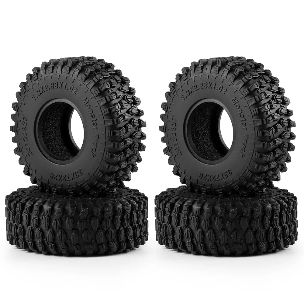 1.3" Mud Terrain Tires for RC Crawler (4-Pack)