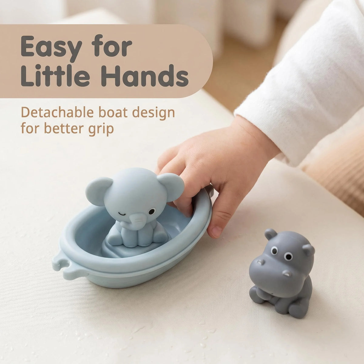 Silicone Baby Bath Toy Set for Sensory Water Play