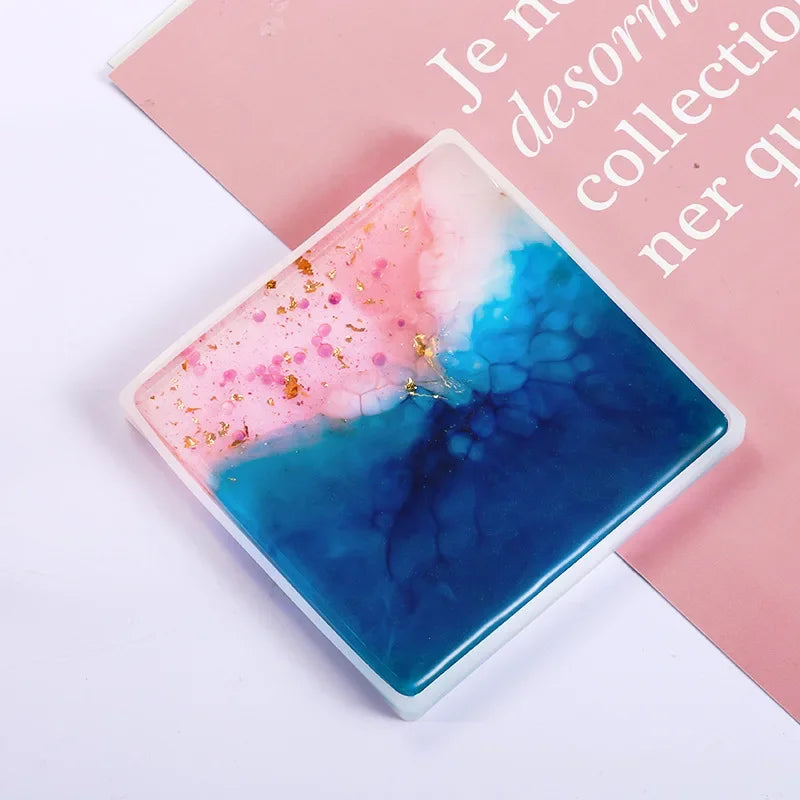 Flower-Shaped Silicone Coaster Mold for Epoxy Resin DIY