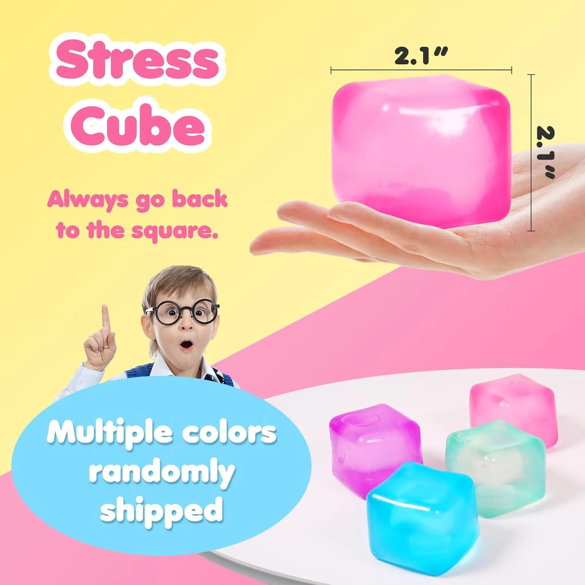 Squishy Ice Cube Fidget Toy Set – Stress Relief Sensory Balls for Kids and Adults