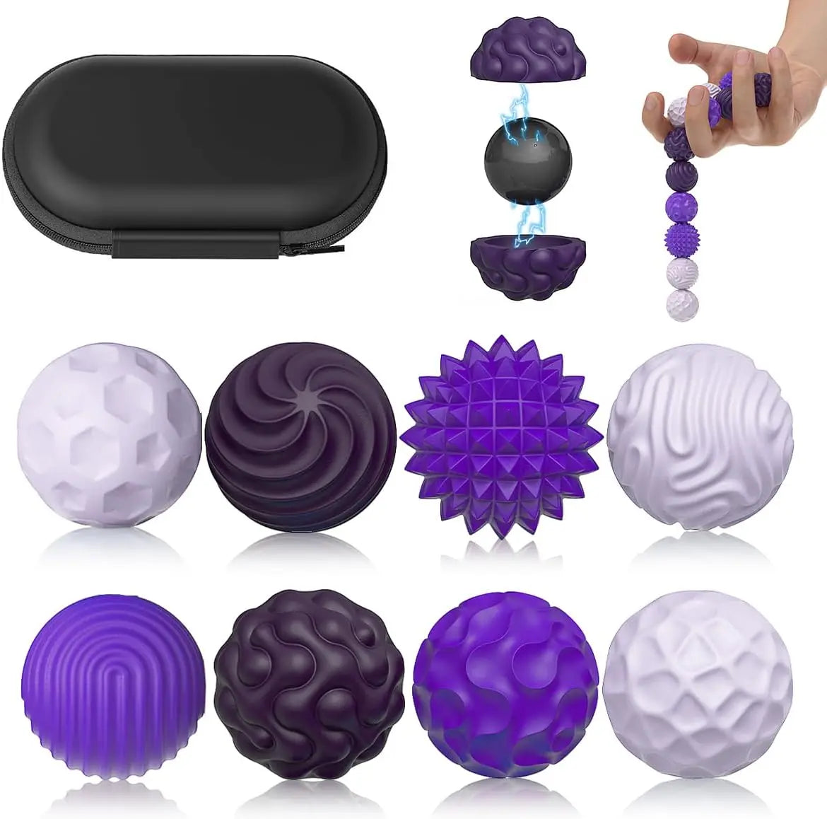 Silicone Magnetic Fidget Balls with Storage Box