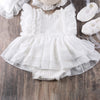 Newborn Chiffon Photography Outfit Set with Hat, Pillow & Mini Shoes