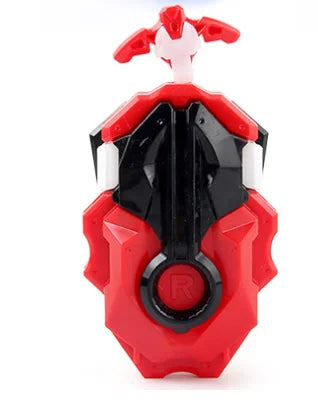 A red and black burst-style spinning top launcher for kids.