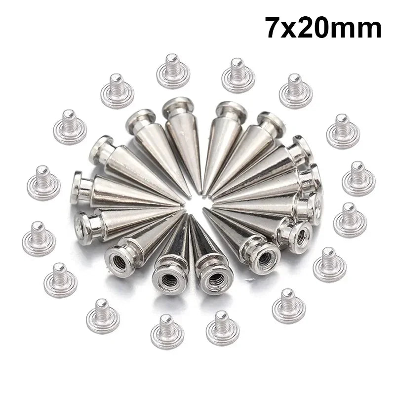 Punk Spike Rivets for DIY Clothing and Accessories