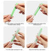 Hands demonstrate how to use and insert the shell from the bottom of a dustless washable chalk crayon.