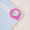 Colorful Silicone Nurse Pocket Watch with Brooch Pin