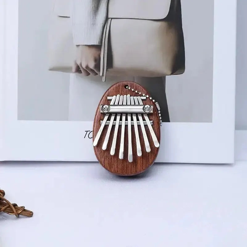 Wooden Kalimba Thumb Piano with Metal Chain