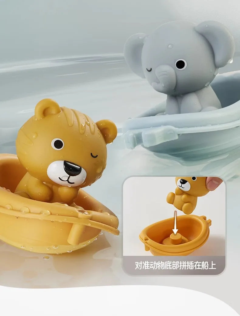 Silicone Baby Bath Toy Set for Sensory Water Play