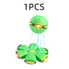 One green interactive flying UFO pet toy for dogs