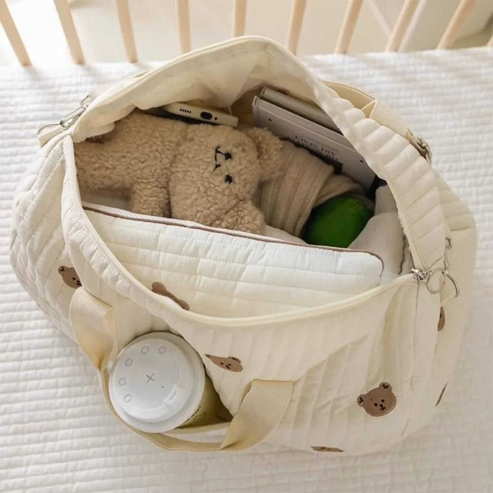 Embroidered Diaper Bag with Large Capacity for Travel & Everyday Use
