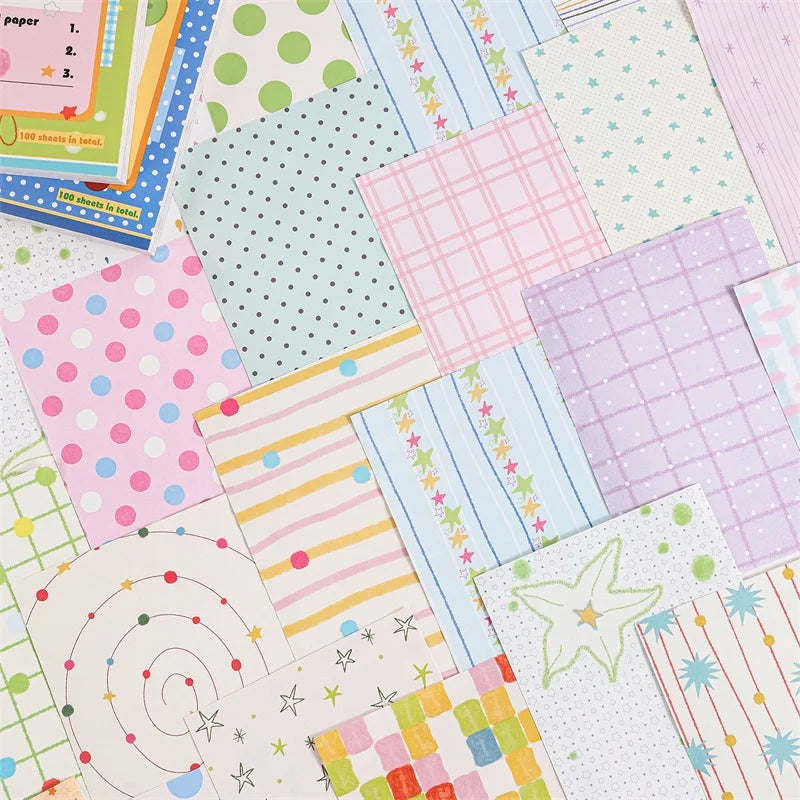 Decorative Wave & Line Memo Paper Pack for Journaling and Scrapbooking