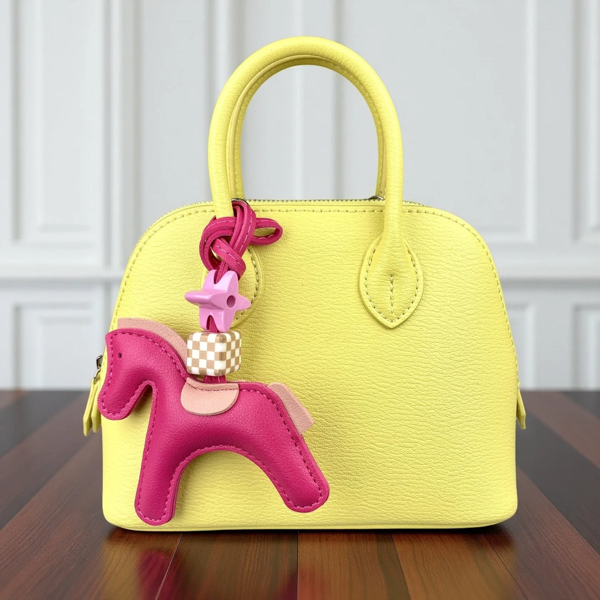 Handcrafted PU Leather Pony Bag Charm