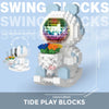 Luminous Astronaut Moon Building Blocks Set with LED Light Technology