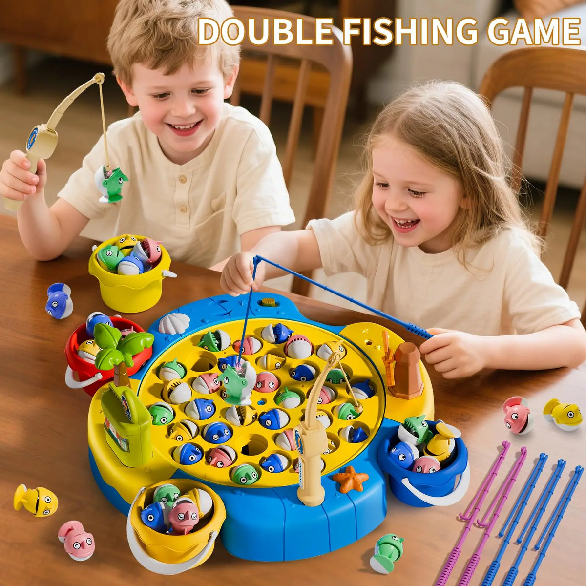 Magnetic Fishing Game with 360° Rotation – Educational Toy for Kids