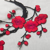 Plum Blossom Embroidered Applique Patch