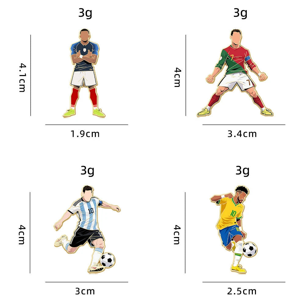 Cartoon Football Player No. 7 Enamel Pin