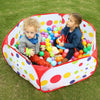 Kids' Foldable Ball Pit Play Tent with Storage Basket