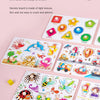 A collection of wooden animal and shape jigsaw puzzles for toddlers, featuring various textures and forms.