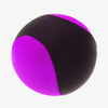 A black and magenta water bouncing ball with a textured surface.