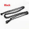 Black handmade flattened chain connector for jewelry making