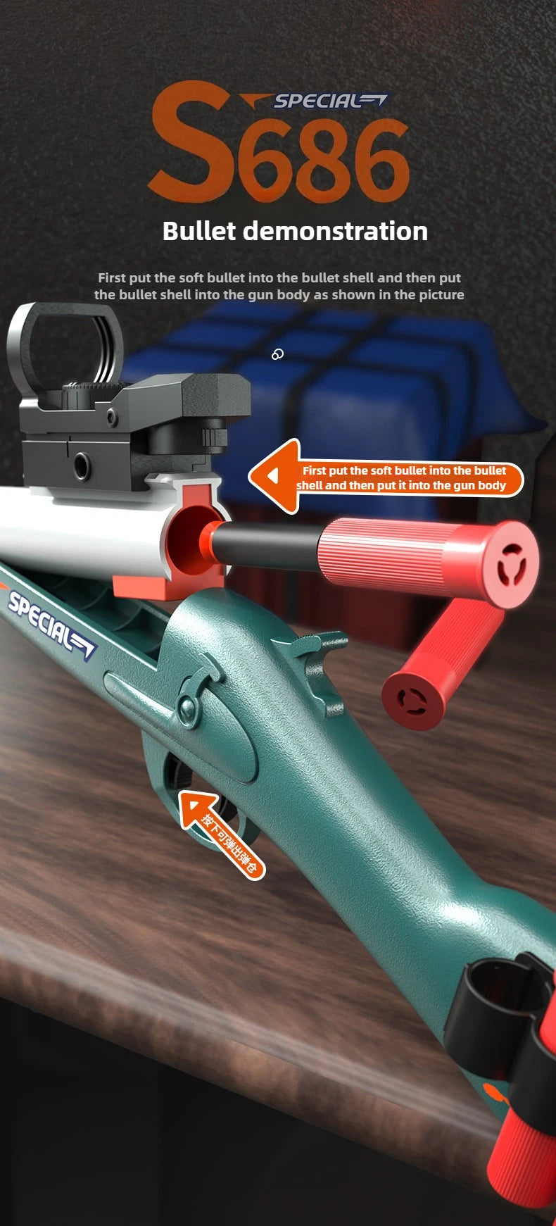 Shell-Ejecting Toy Pistol with Realistic Action