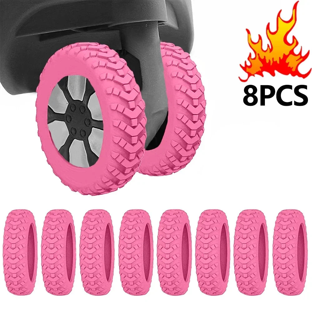 Silicone Luggage Wheel Protector Covers – Set of 8