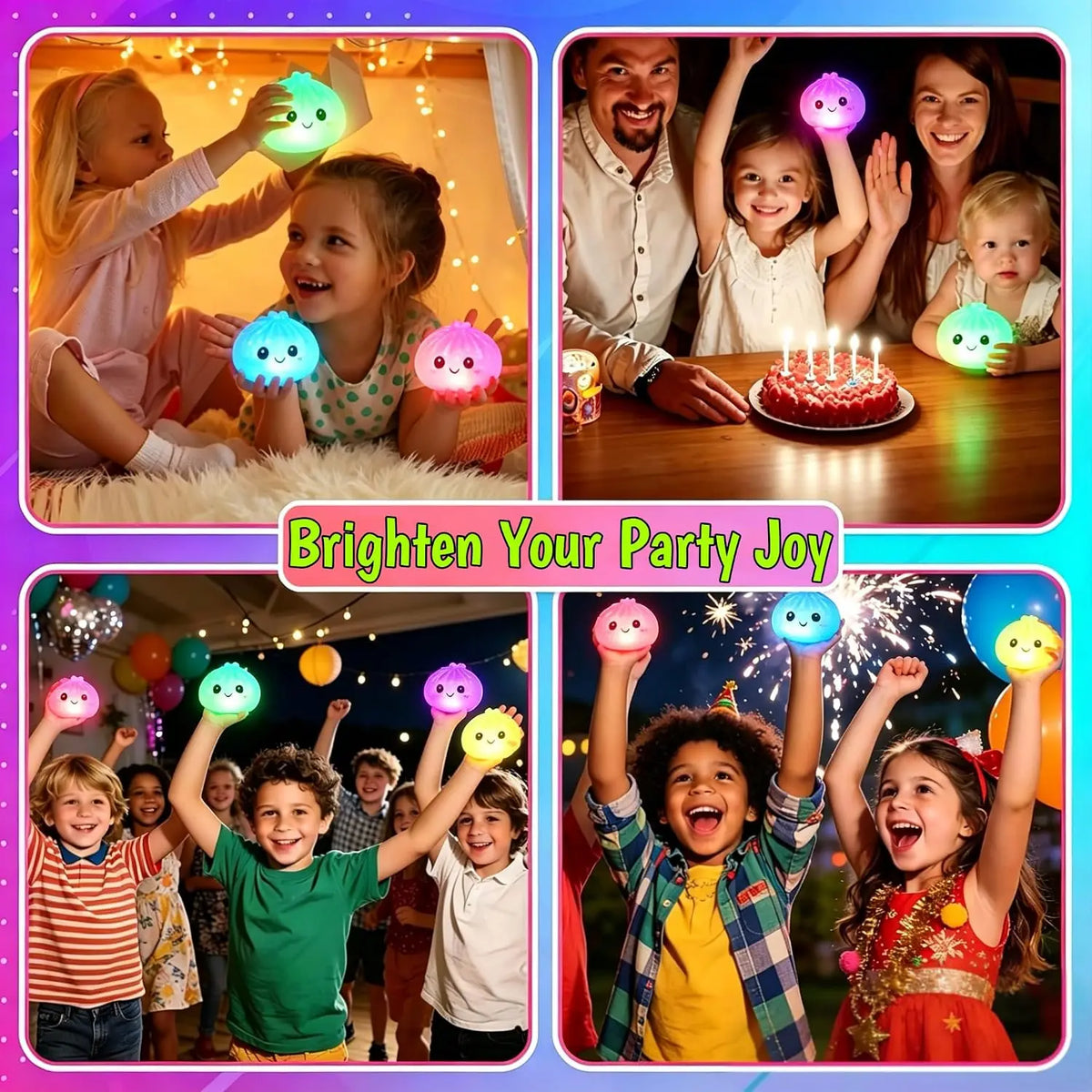 Glitter Glow Dumpling Stress Ball – Squishy Sensory Toy for Relaxation