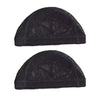 A black stretchable mesh wig cap shown from above.