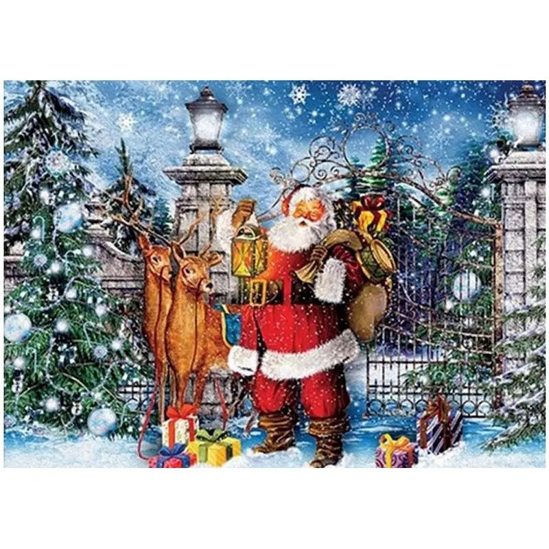 Christmas Diamond Painting Kit with Frame, Scenic Art for Adults