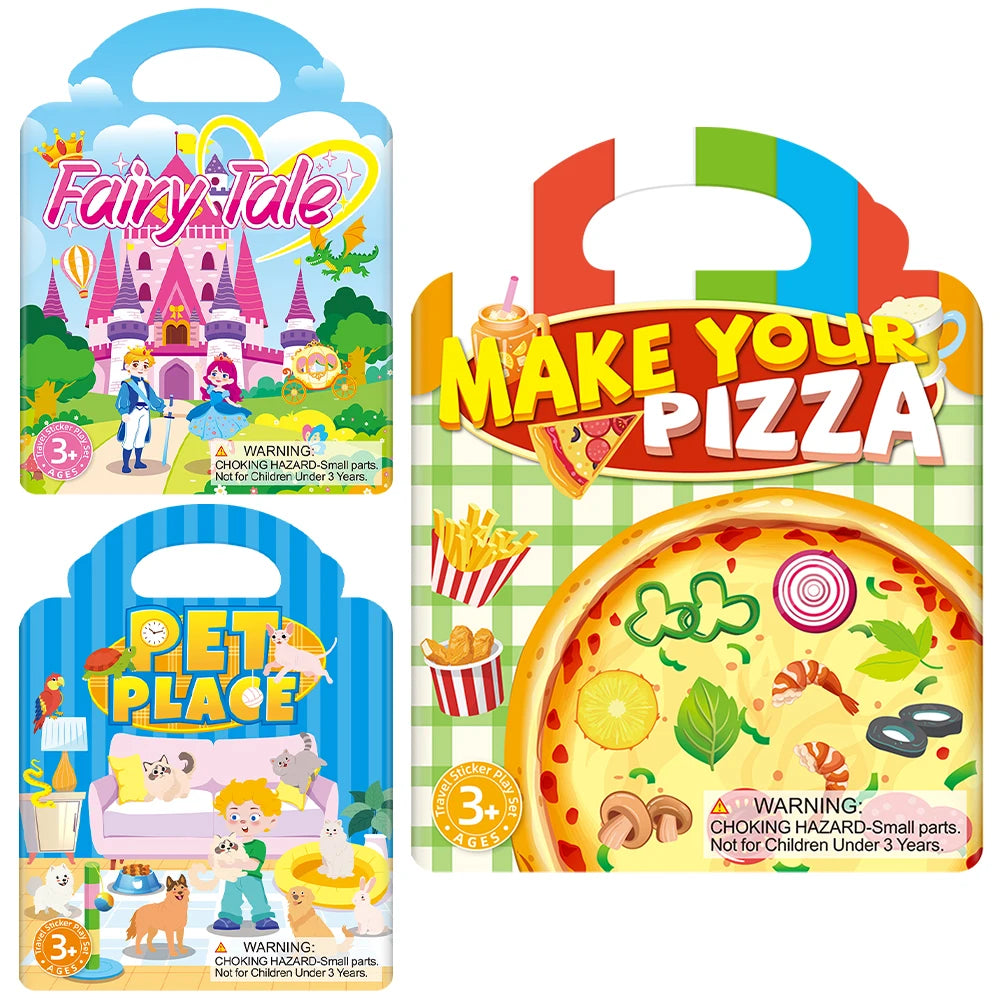 Reusable Jelly Sticker Books for Kids - Animal & Ocean Themes